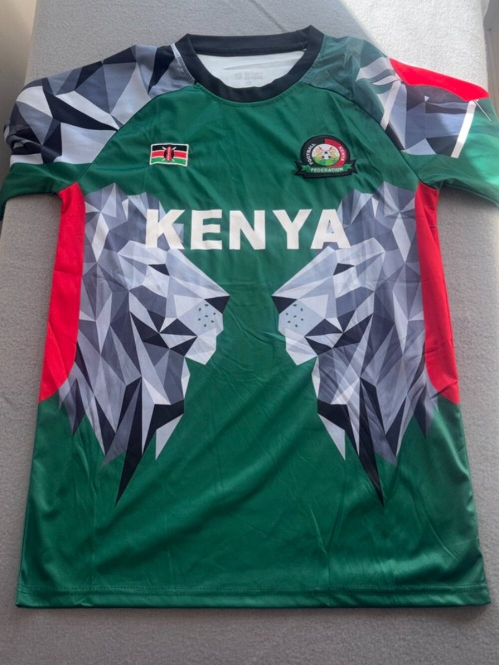 Football Kenya Federation Silver Lions Soccer Jersey size XL
